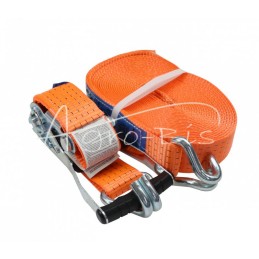 5T kėlimo diržas, 10 m pločio, 50 mm, su sagtimi, guminis pamušalas, 230 mm, sertifikuotas, atitinka MORGA standartą - PT5T10M50