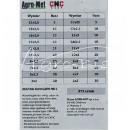 O formos žiedų rinkinys 375 vnt. - NR-1