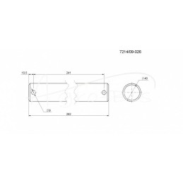 „Cyklop Rolmus“ krautuvo griebtuvo mechanizmo IV kaištis FI-40mm L-260mm - 721409026