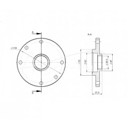 RNZ-012 skirstytuvo kampinės pavaros viršutinis dangtis - 201203003