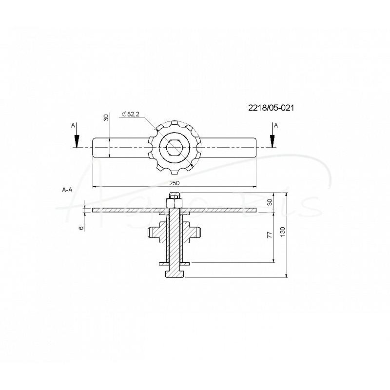 Pilnas įtempiklis Z-10 1" mėšlo kratytuvui Tandem Rolmus - 221805021/R