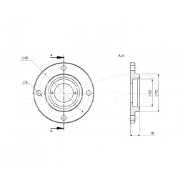 Apatinis RNZ-012 skirstytuvo kampinės pavaros dangtis - 201203004
