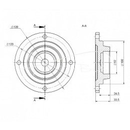RNZ-012 skirstytuvo kampinės pavaros galinis dangtis - 201203002