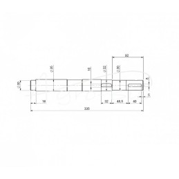 335 mm Z-609 Rolmus elevatoriaus ekskavatoriaus varomasis velenas - 560910034