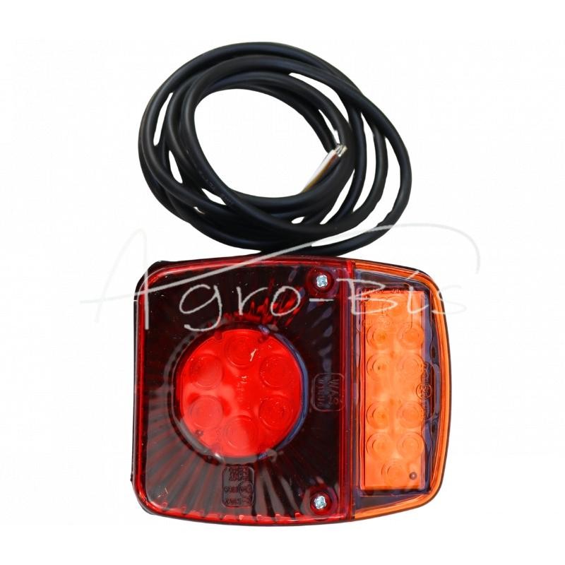 Galinis kombinuotas žibintas priekabai W18 be numerio ženklo apšvietimo LED 12/24V kairė - dešinė universalus vandeniui atsparus