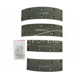 Stabdžių trinkelių remonto įdėklų rinkinys 42320220 C-330 2K+2D + kniedės ANDORIA - 42320210ZNAM