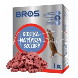 Bros pelių ir žiurkių nuodų kubas 1 kg - 1858B