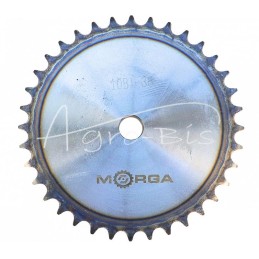 Grūdinto grandinės žvaigrės ratas su flanšu, stebule 10B-1 Z-36 išorinis skersmuo - 189 mm MORGA - S10B136M