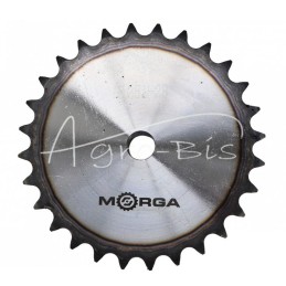 Grūdinto grandinės žvaigriovelis su flanšu, stebule 12B-1 Z-28 išorinis skersmuo - 178,3 mm MORGA - S12B128M