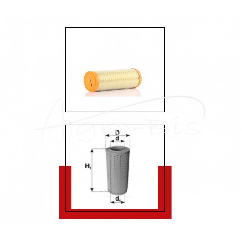 NH Zetor Deutz oro filtro įdėklas - WA20-820