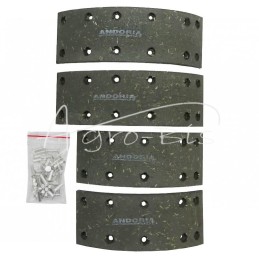 Stabdžių trinkelių remonto įdėklų rinkinys 46526060 2K+2D + kniedės Ursus C-360 ANDORIA - 46626140AM