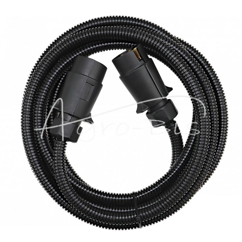 Priekabos prijungimo kabelis 7x1 3,5m, du kištukai ELMOT PREMIUM - 7x1x3,5PEL