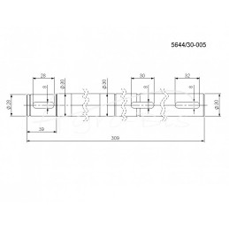 Bulvių kombaino „Anna Rolmus“ kampinės pavaros varantysis velenas - 564430005