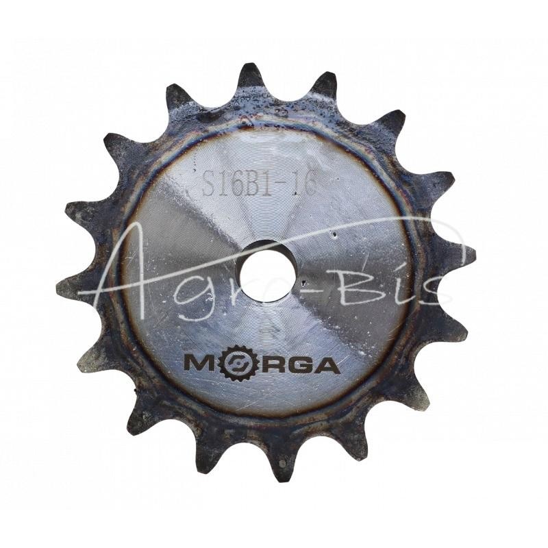 Grūdinto grandinės žvaigriovelis su flanšu, stebule 16B-1 Z-16 išorinis skersmuo - 141,8 mm MORGA - S16B116M