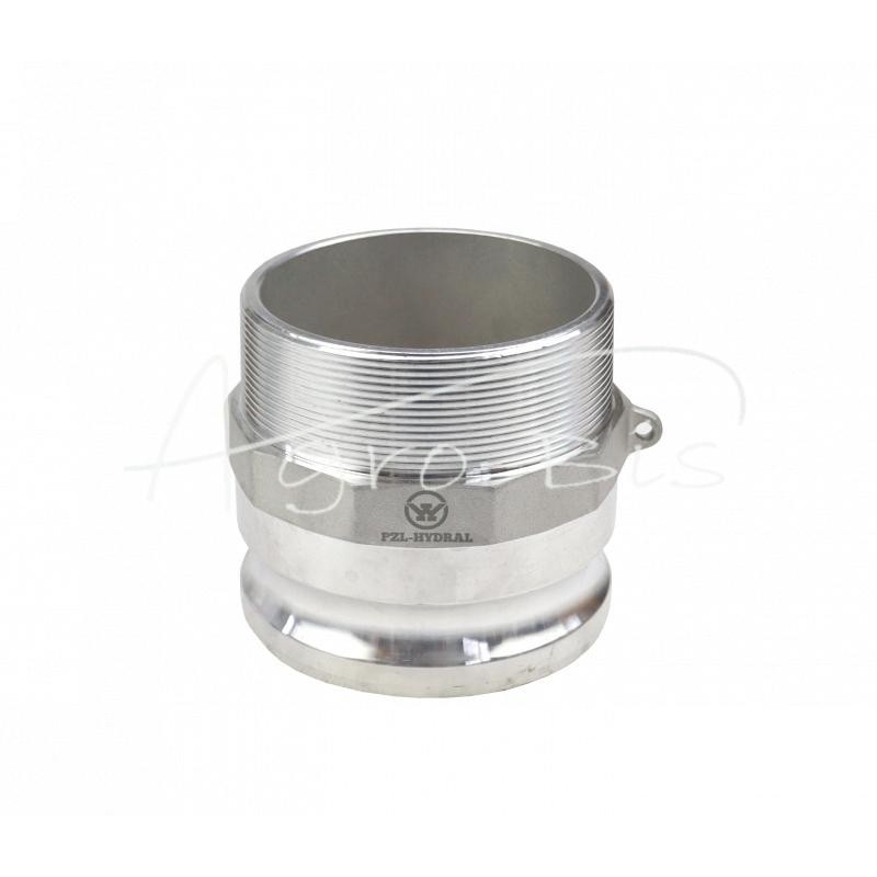 „Camlock“ jungties greito prijungimo kištukas, F tipo, aliuminis, 4" x 101 mm, PZL HYDRAL - ZCF101H