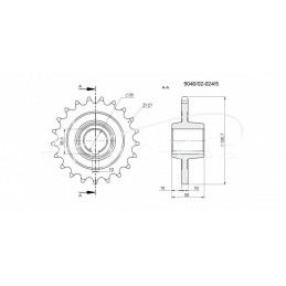 Grandinės ratas Z-21 grūdintas 505702011 Bizon kombainas - 504002024/W