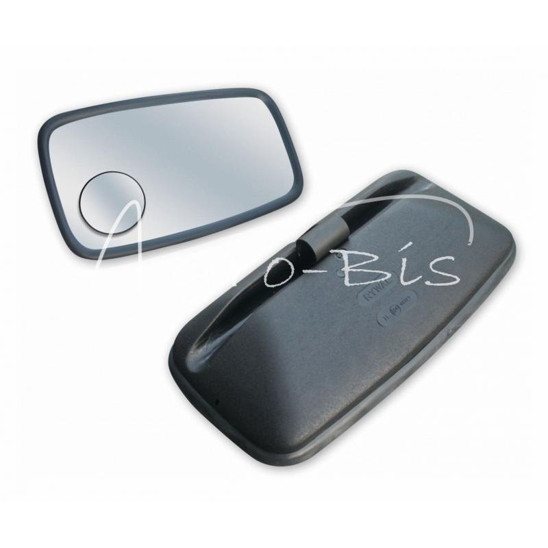 Universalus veidrodis, kurio matmenys 365x190 mm, su papildomu panoraminiu veidrodžiu, spaustukas 15–32 mm LR0350 - LBS350P