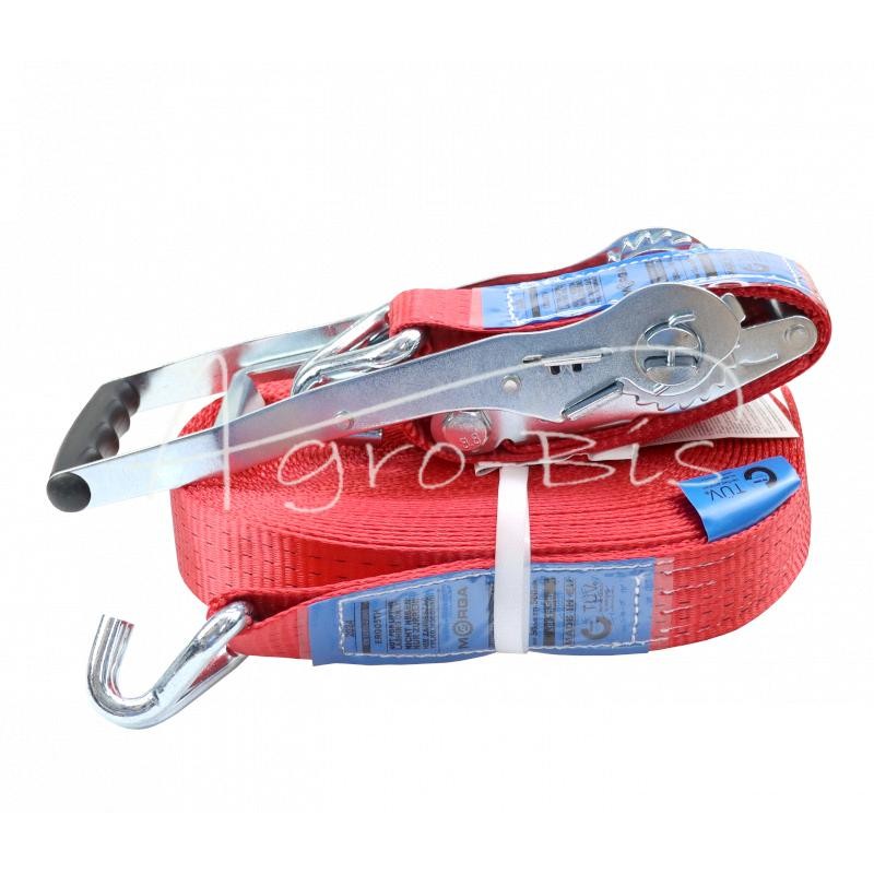 5T kėlimo diržas 16 m pločio 50 mm komplektas su sagtimi, sustiprinta 330 mm ERGO su sertifikatu, MORGA - PT5T16M50EM