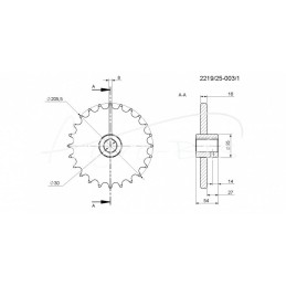 Grandininis ratas Z-24 FI-30mm 1" plieninis mėšlo kratytuvas Rolmus - 221925003/1