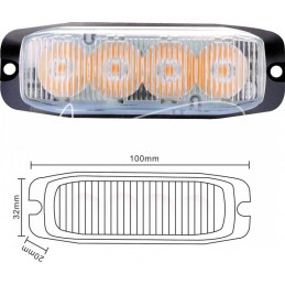Geltona įspėjamoji lemputė - ASM3016A/4