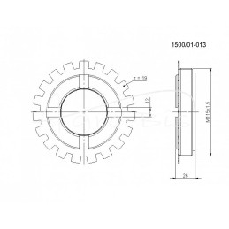 „Rolmus“ vairo mechanizmo krumpliaračio žiedas - 150001013/0