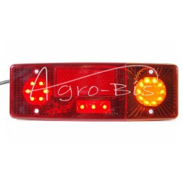 Galinis kombinuotas žibintas E-551 be numerio ženklo apšvietimo LED 12/24V dešinysis papildomas atšvaitas vandeniui atsparus su 