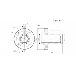 Sraigto rato stebulė Bizon Rolmus kombainui - 504004001