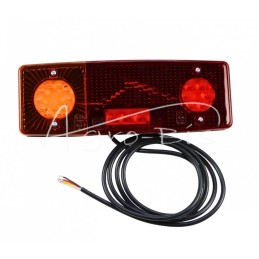 Galinis kombinuotas žibintas E-549 su LED numerio ženklo apšvietimu 12/24V kairėje, atsparus vandeniui, su laidu - 479