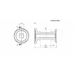 Guolio įvorė, seno tipo 123602006/1, 190 mm kvadratinė, 33/33 Rolmus diskas - 120403022
