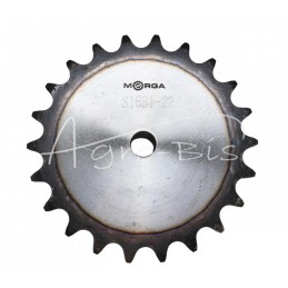 Grūdinto grandinės žvaigriovelis su flanšu, stebule 16B-1 Z-22 išorinis skersmuo - 190,1 mm MORGA - S16B122M