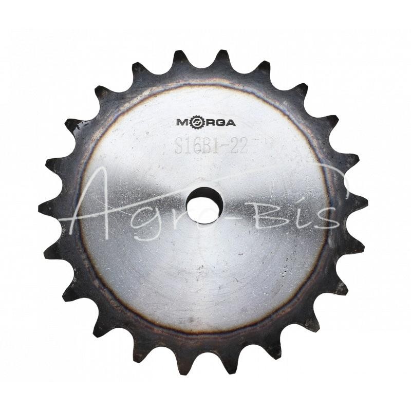 Grūdinto grandinės žvaigriovelis su flanšu, stebule 16B-1 Z-22 išorinis skersmuo - 190,1 mm MORGA - S16B122M