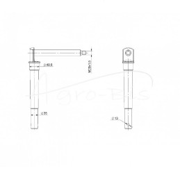 Kaltinis Z-036 Rolmus rotacinės žoliapjovės rėmo jungties ašis - 503602013