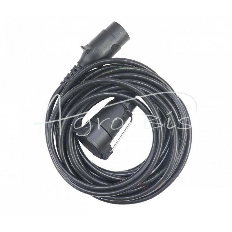 Laidas, jungiamasis kabelis, liejamas kištukas, 7 lizdas, pakabinamas lizdas 7 m, 7 laidų ELMOT - PPWGP7MPEL