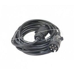 Laidas, jungiamasis kabelis, liejamas kištukas, 7 lizdas, pakabinamas lizdas 7 m, 7 laidų ELMOT - PPWGP7MPEL