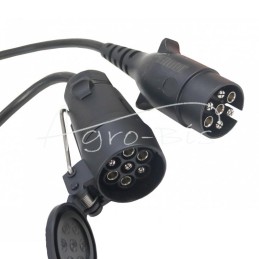 Laidas, jungiamasis kabelis, liejamas kištukas, 7 lizdas, pakabinamas lizdas 7 m, 7 laidų ELMOT - PPWGP7MPEL