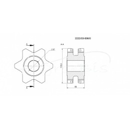 Priekinio įtempimo lizdo ratukas Q-37 mėšlo kratytuvas Unia Tytan Polska - 222203006