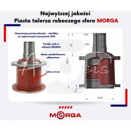 Sferinis disko stebulė lenkiškai MORGA rotacinei žoliapjovei - 5036010790SM