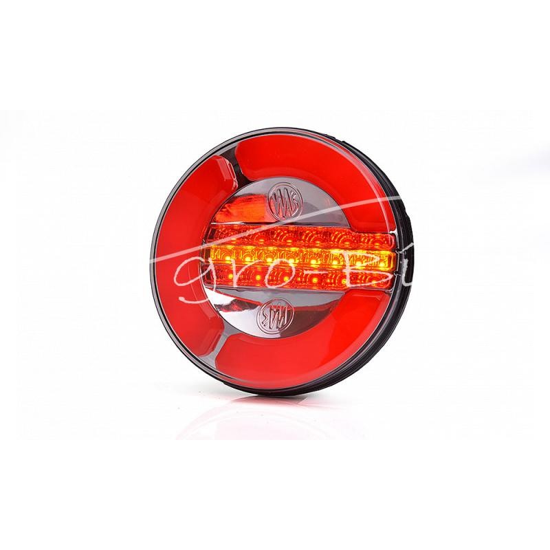 Galinis kombinuotas žibintas apvalus W153 12V/24V atsparus vandeniui IP68 LED neoninis - 1128