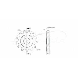 Grandininis ratas Z-13 1 1/4" mėšlo kratytuvas Tytan Rolmus - 224409020