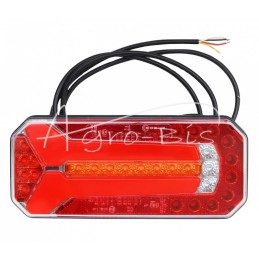 Stačiakampis galinis kombinuotas žibintas W150 7 funkcijų 12V/24V atsparus vandeniui IP68 LED neoninis išmanusis stabdys - 1113 