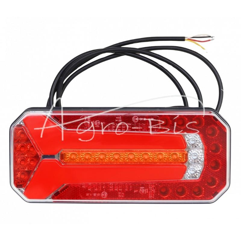 Stačiakampis galinis kombinuotas žibintas W150 7 funkcijų 12V/24V atsparus vandeniui IP68 LED neoninis išmanusis stabdys - 1113 