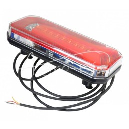 Stačiakampis galinis kombinuotas žibintas W150 7 funkcijų 12V/24V atsparus vandeniui IP68 LED neoninis išmanusis stabdys - 1113 