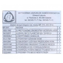 MF pavarų dėžės tarpinių komplektas - KPL-MF235SKR