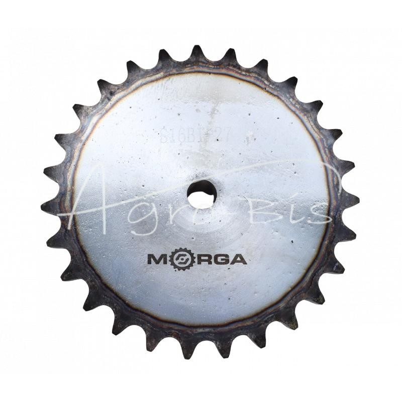 Grūdinto grandinės žvaigrio ratas su flanšu, stebule 16B-1 Z-27 išorinis skersmuo - 230,4 mm MORGA - S16B127M