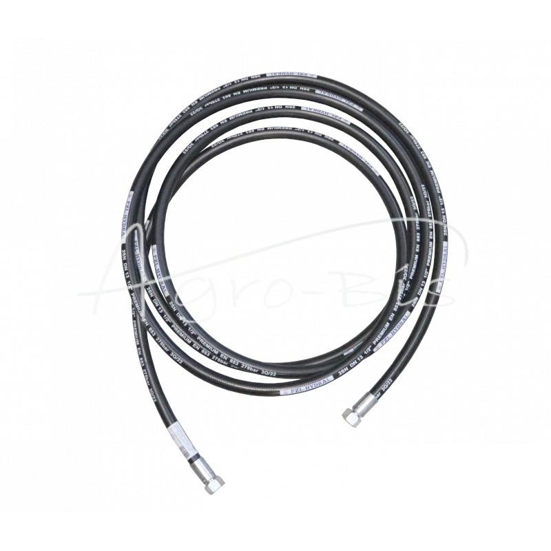 Hidraulinės žarnos sriegis M22x1.5 tiesus L-5800mm DN12-2SN 6050160100 Priekabos seno tipo 27.5MPa PZL HYDRAL - AA-13-5800/2SNS