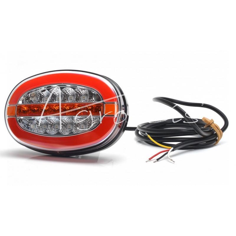 Galinis kombinuotas žibintas elipsė W205 universalus dešinės - kairės LED 12V/24V atsparus vandeniui IP66/68 neoninis - 1427 L