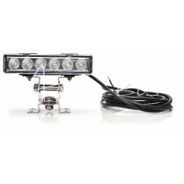 Plokščias, stačiakampis darbo žibintas, 6 LED, 12/24 V, universalus, 1040 lm, atsparus vandeniui, su laidu - 865