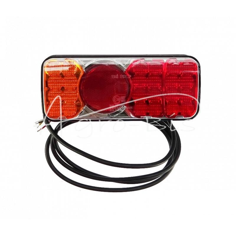 Galinis kombinuotas žibintas LED W66LP 5 funkcijų be numerio ženklo apšvietimo LED 12/24V dešinė - kairė vandeniui atspari spalv