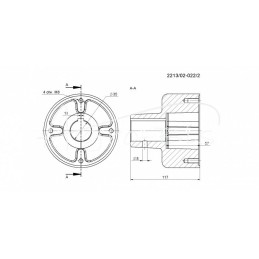 Sankabos antgalis, puodelis, FI-35mm, skirtas Rolmus mėšlo kratytuvui - 221302022/2