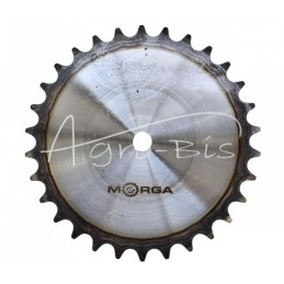 Grūdinto grandinės žvaigriovelis su flanšu, stebule 16B-1 Z-30 išorinis skersmuo - 254,6 mm MORGA - S16B130M